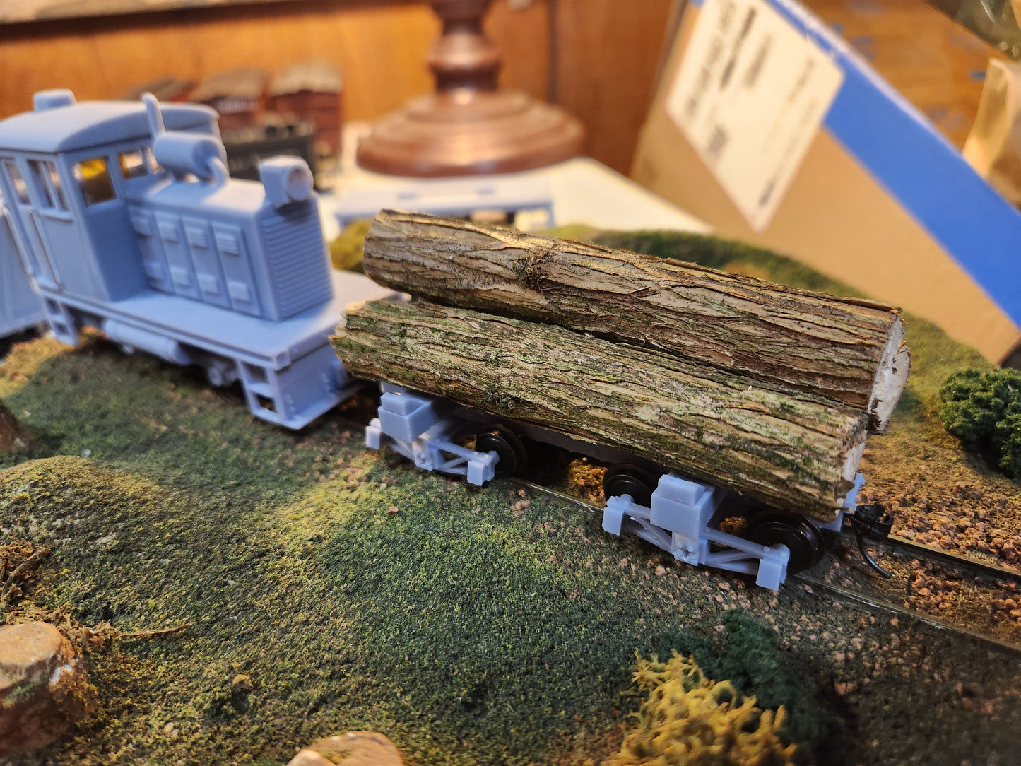 On30 3D Printed 16ft Skeleton Log Cars with trucks(Set of 2)
