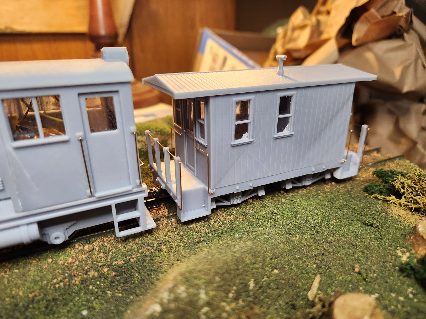 On30 3D Printed Short Caboose Kit With Trucks