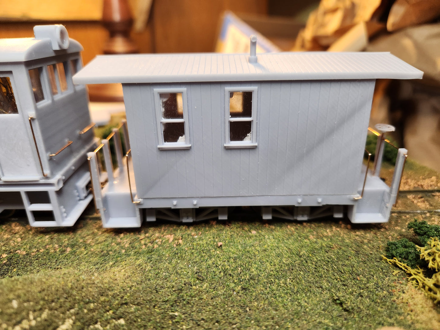On30 3D Printed Short Caboose Kit With Trucks