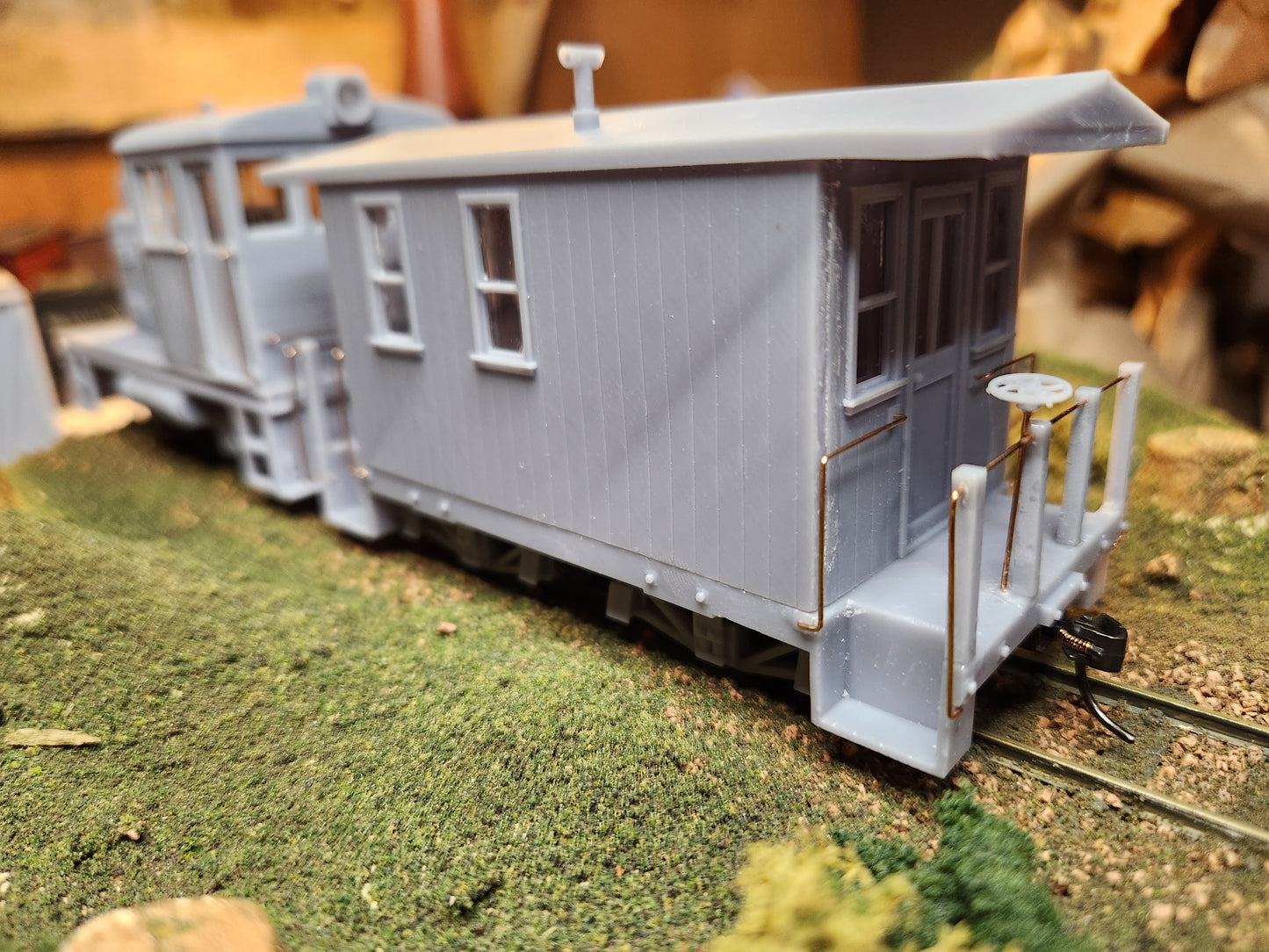 On30 3D Printed Short Caboose Kit With Trucks