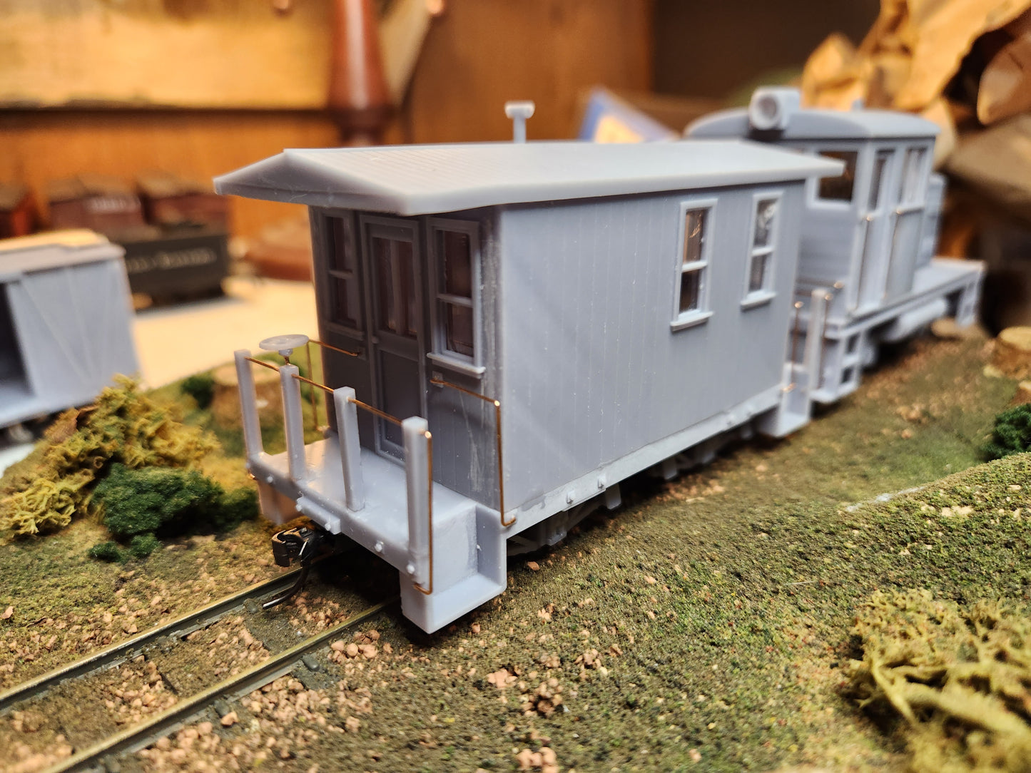 On30 3D Printed Short Caboose Kit With Trucks