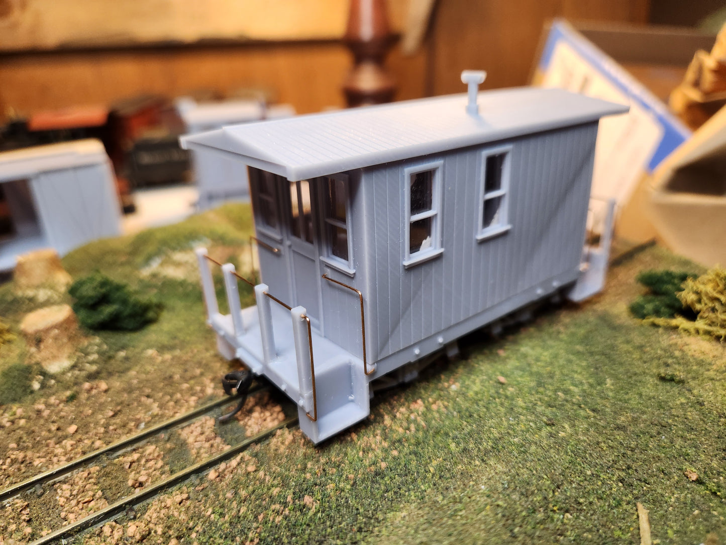On30 3D Printed Short Caboose Kit With Trucks
