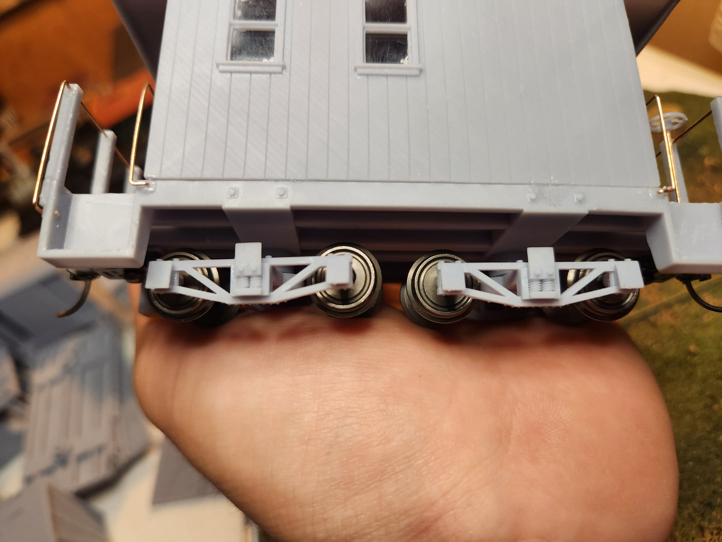 On30 3D Printed Short Caboose Kit With Trucks