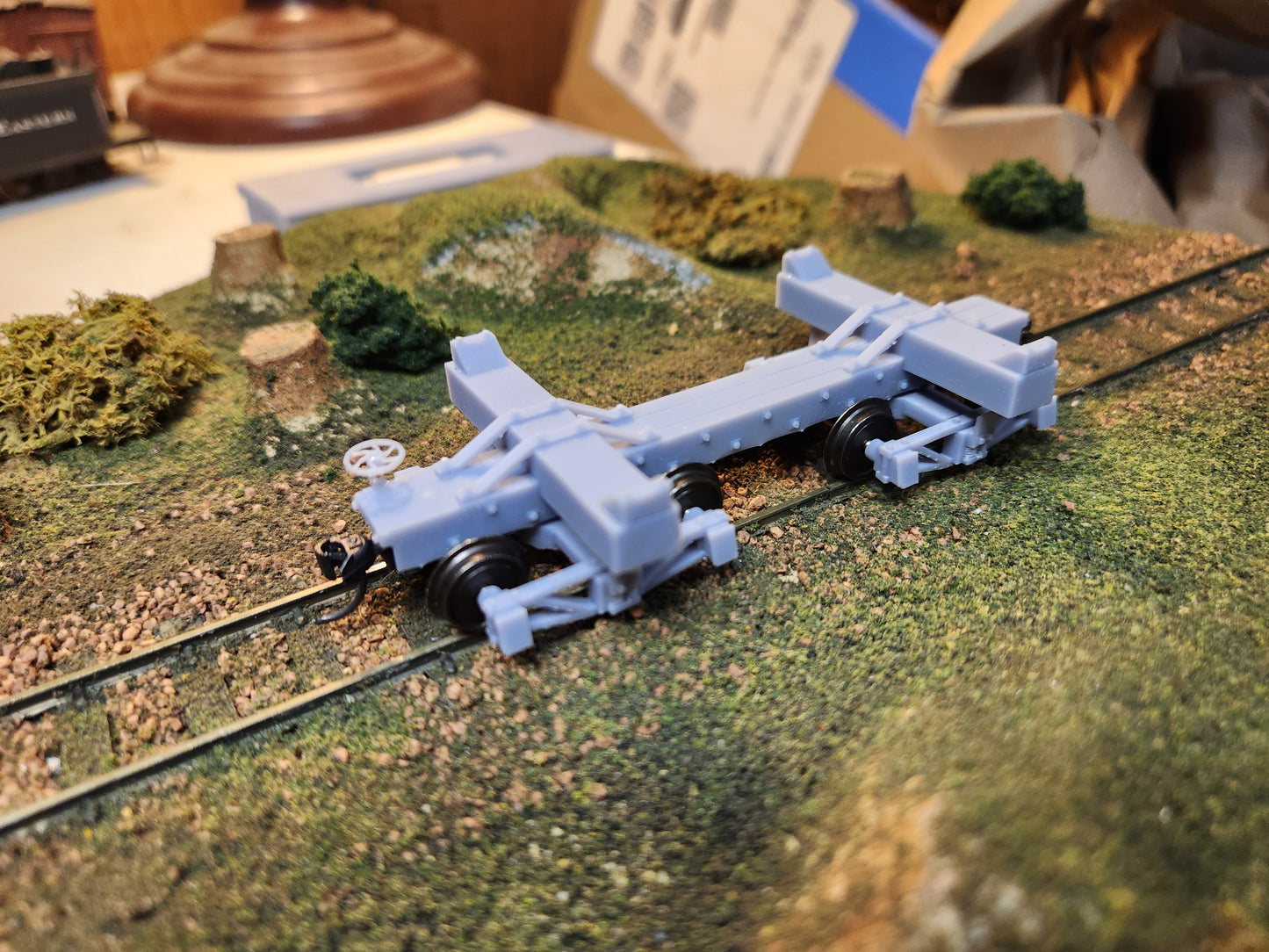 On30 3D Printed 16ft Skeleton Log Cars with trucks(Set of 2)