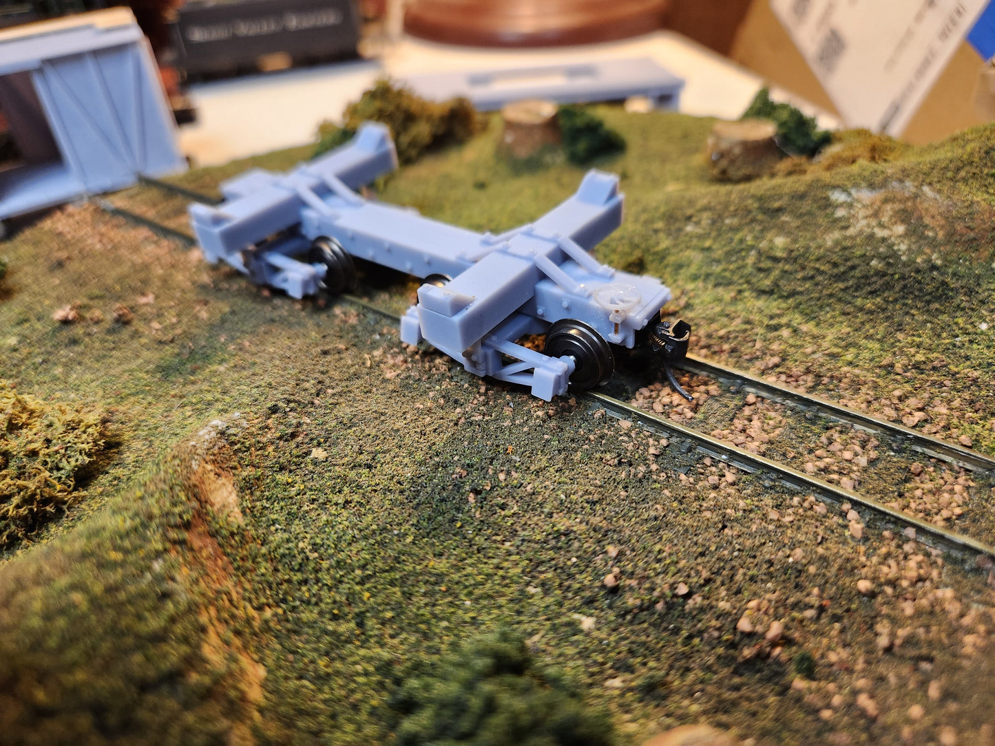 On30 3D Printed 16ft Skeleton Log Cars with trucks(Set of 2)
