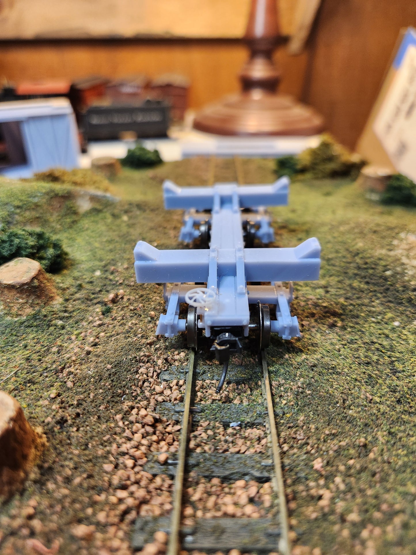 On30 3D Printed 16ft Skeleton Log Cars with trucks(Set of 2)