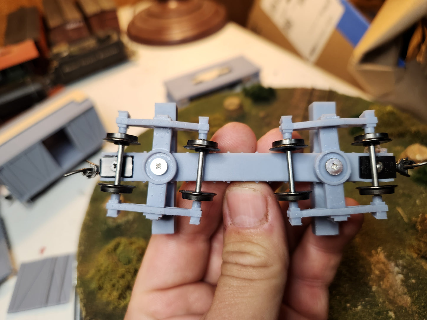 On30 3D Printed 16ft Skeleton Log Cars with trucks(Set of 2)