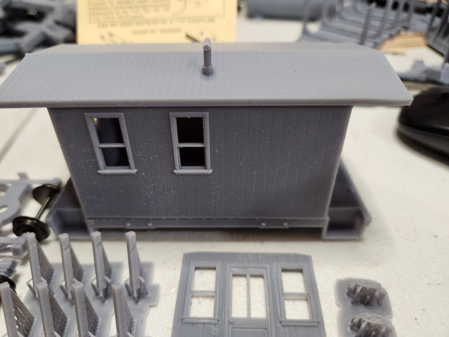 On30 3D Printed Short Caboose Kit With Trucks