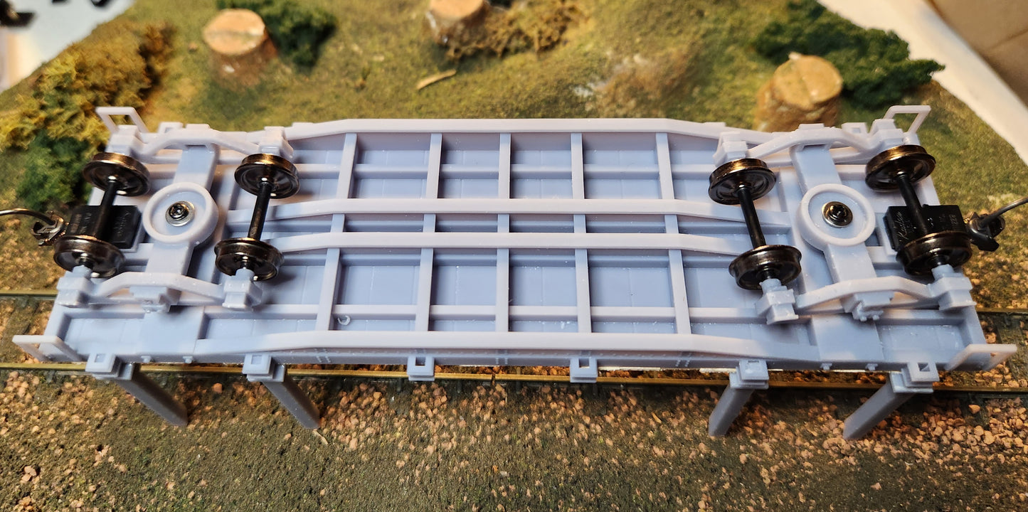 On30 3D Printed 25ft Flat Car with log bunks(Set of 2)