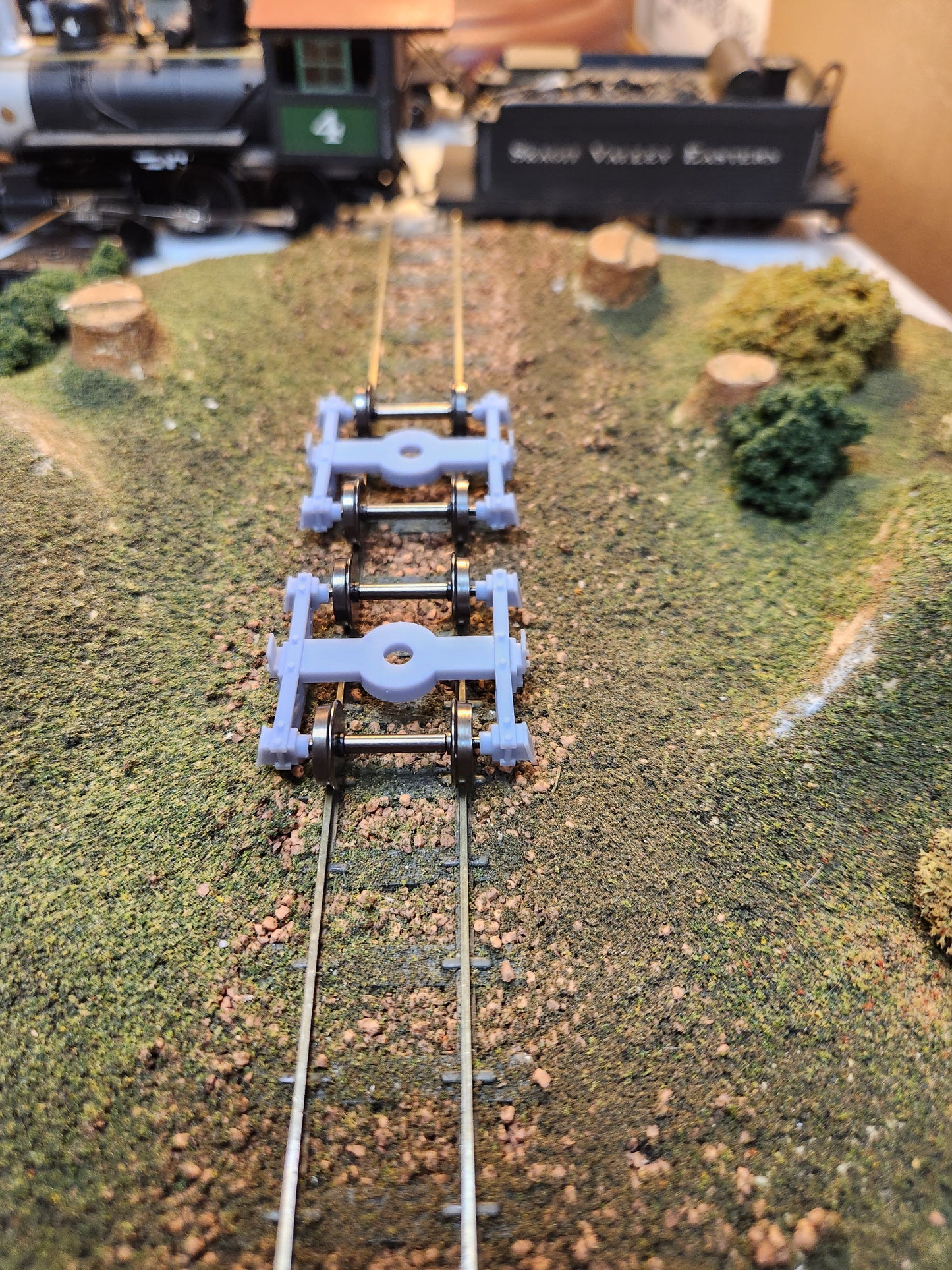 On30 3D Printed Low Archbar Trucks with 20" Metal Wheels