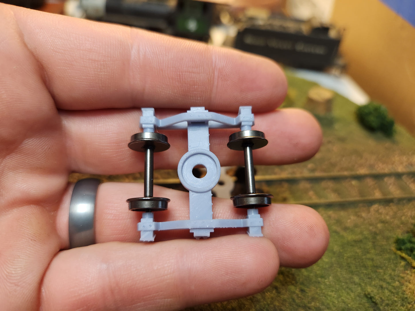 On30 3D Printed Bettendorf Trucks with 20" Metal Wheels