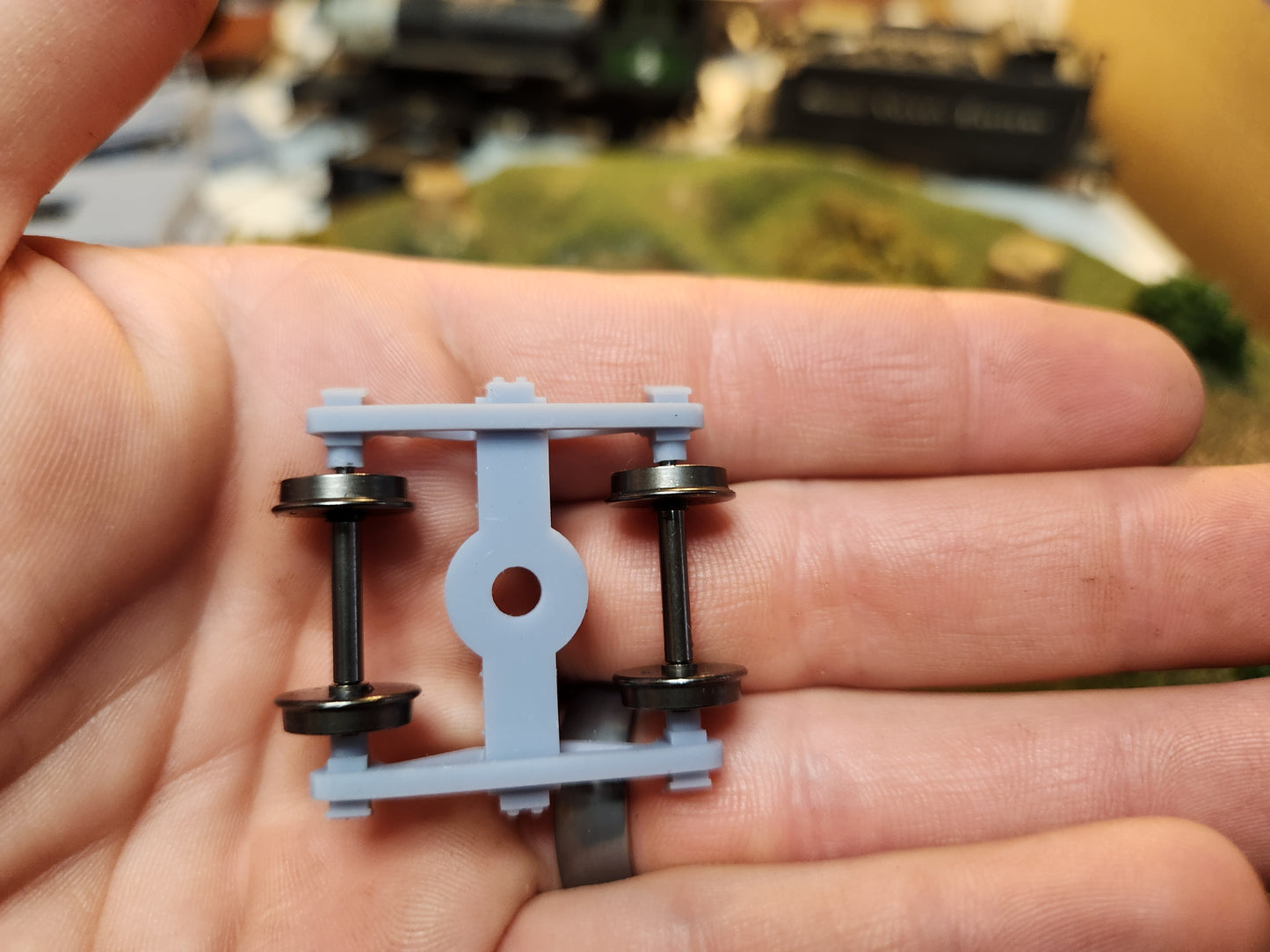 On30 3D Printed Bettendorf Trucks with 20" Metal Wheels