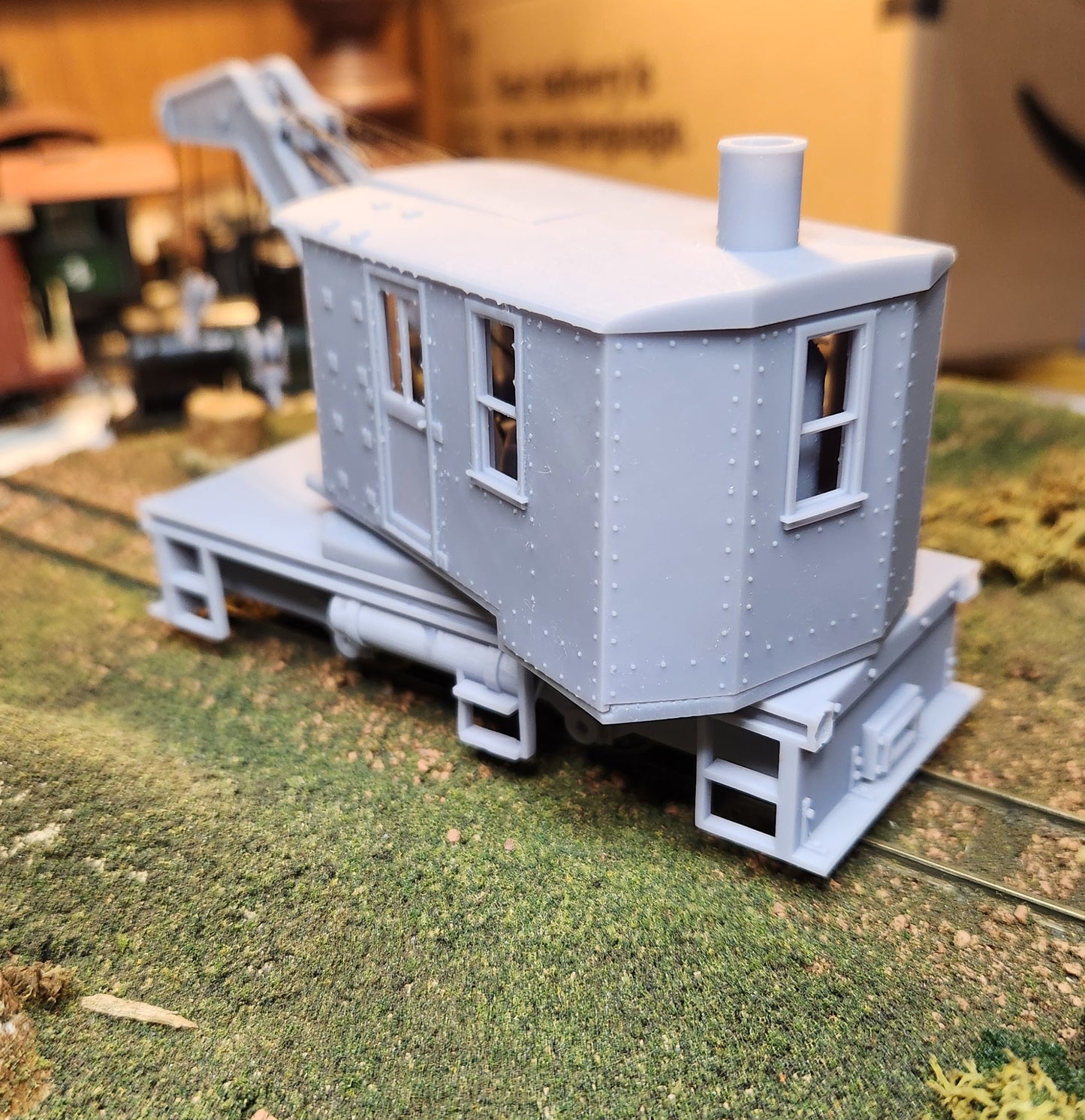 On30 3D Printed Steam Crane Kit Nonpropelled MOW