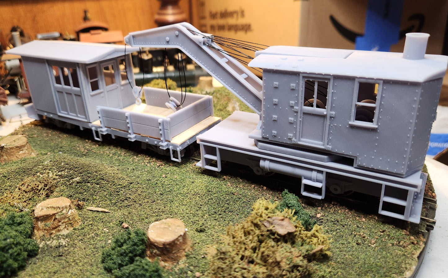 On30 3D Printed Steam Crane Kit Nonpropelled MOW