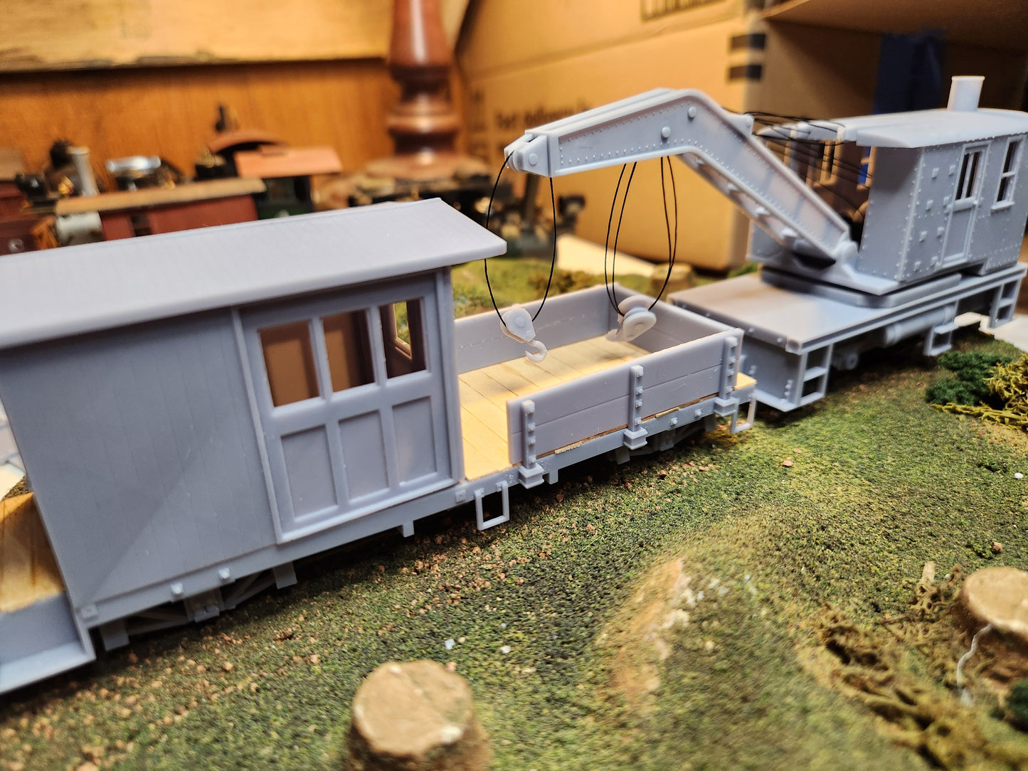 On30 3D Printed Steam Crane Kit Nonpropelled MOW