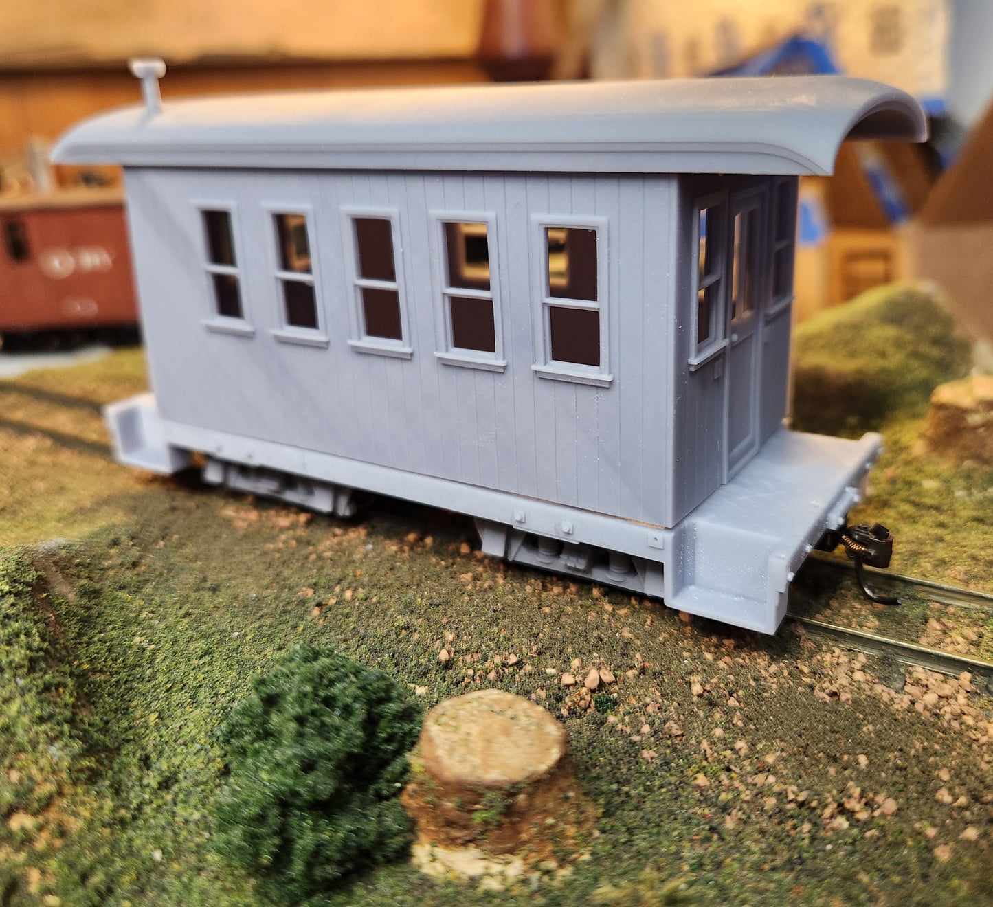 On30 3D Printed Short Coach Kit With round roof