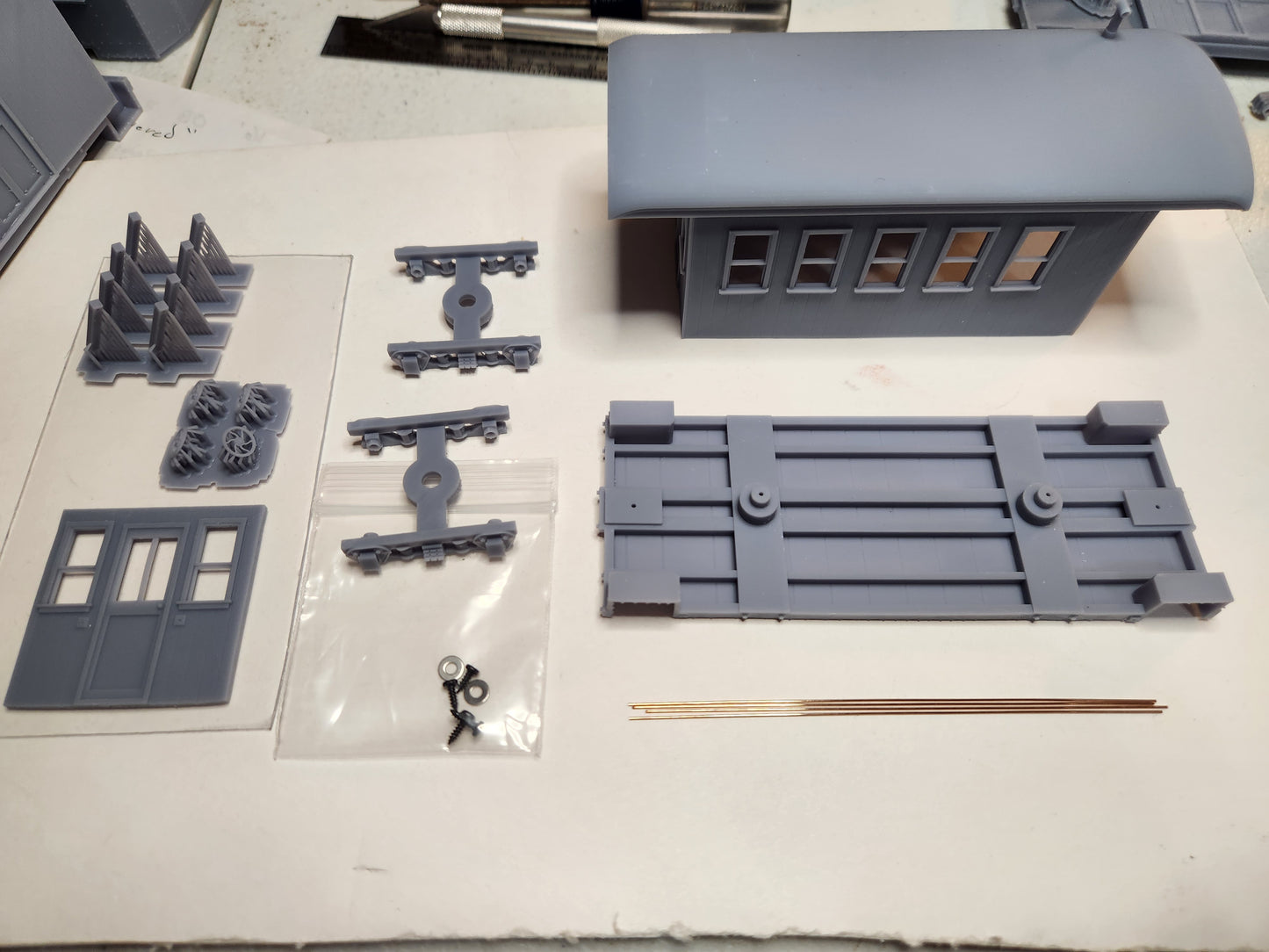 On30 3D Printed Short Coach Kit With round roof