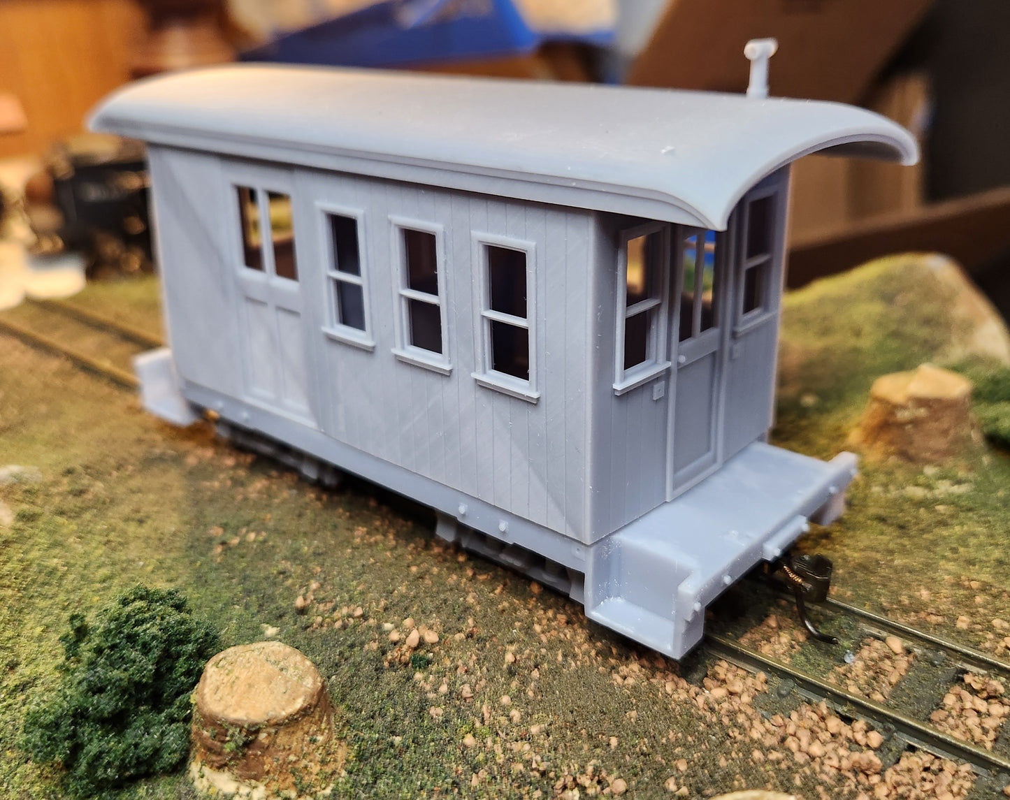 On30 3D Printed Short Combine Kit With Round Roof