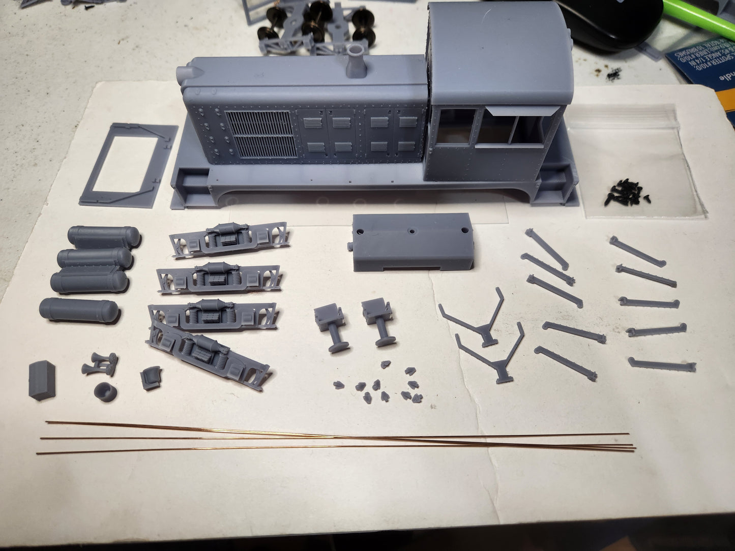 On30 Freelance End Cab Switcher Kit 3D printed For Athearn SW1500 Mechanism
