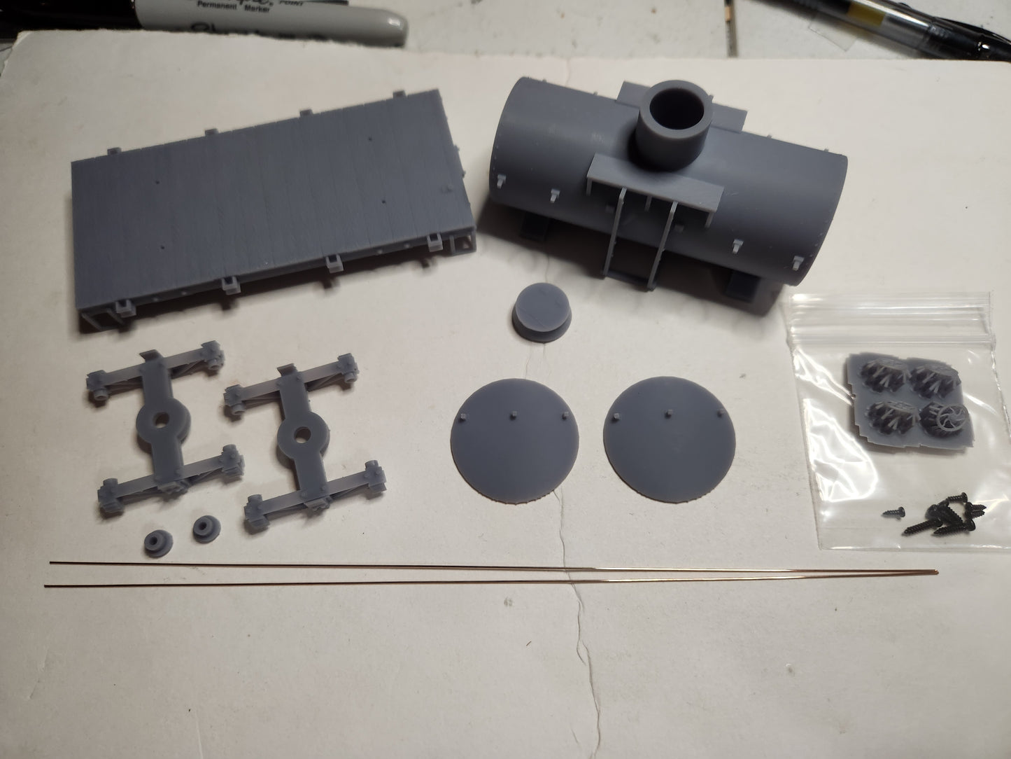 On30 3D Printed 16ft tank Car Kit