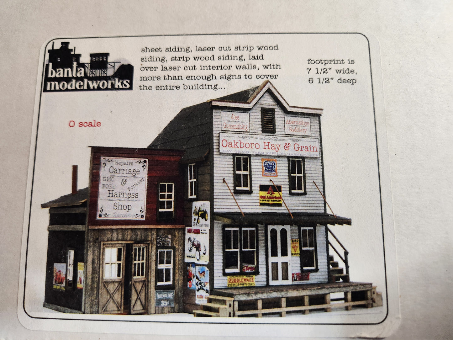 Oakboro Hay & Grain O Scale Craftsman Kit Banta Modelworks #6153