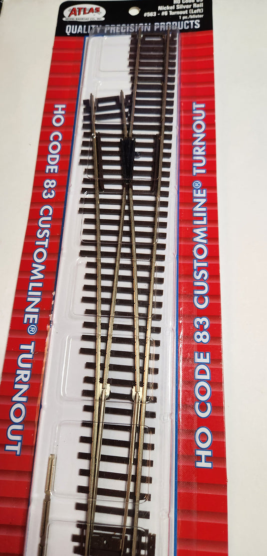 Atlas Code 83 Customline Turnout #6 Left