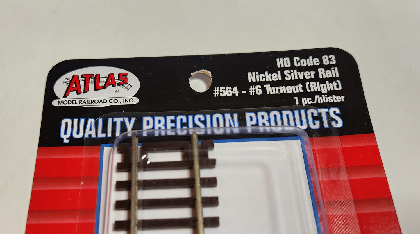 Atlas Code 83 Customline Turnout #6 Right