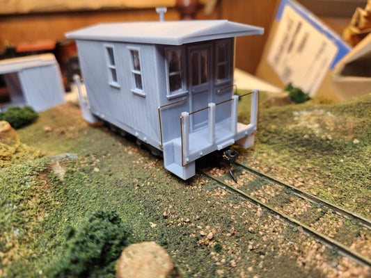On30 3D Printed Short Caboose Kit With Trucks