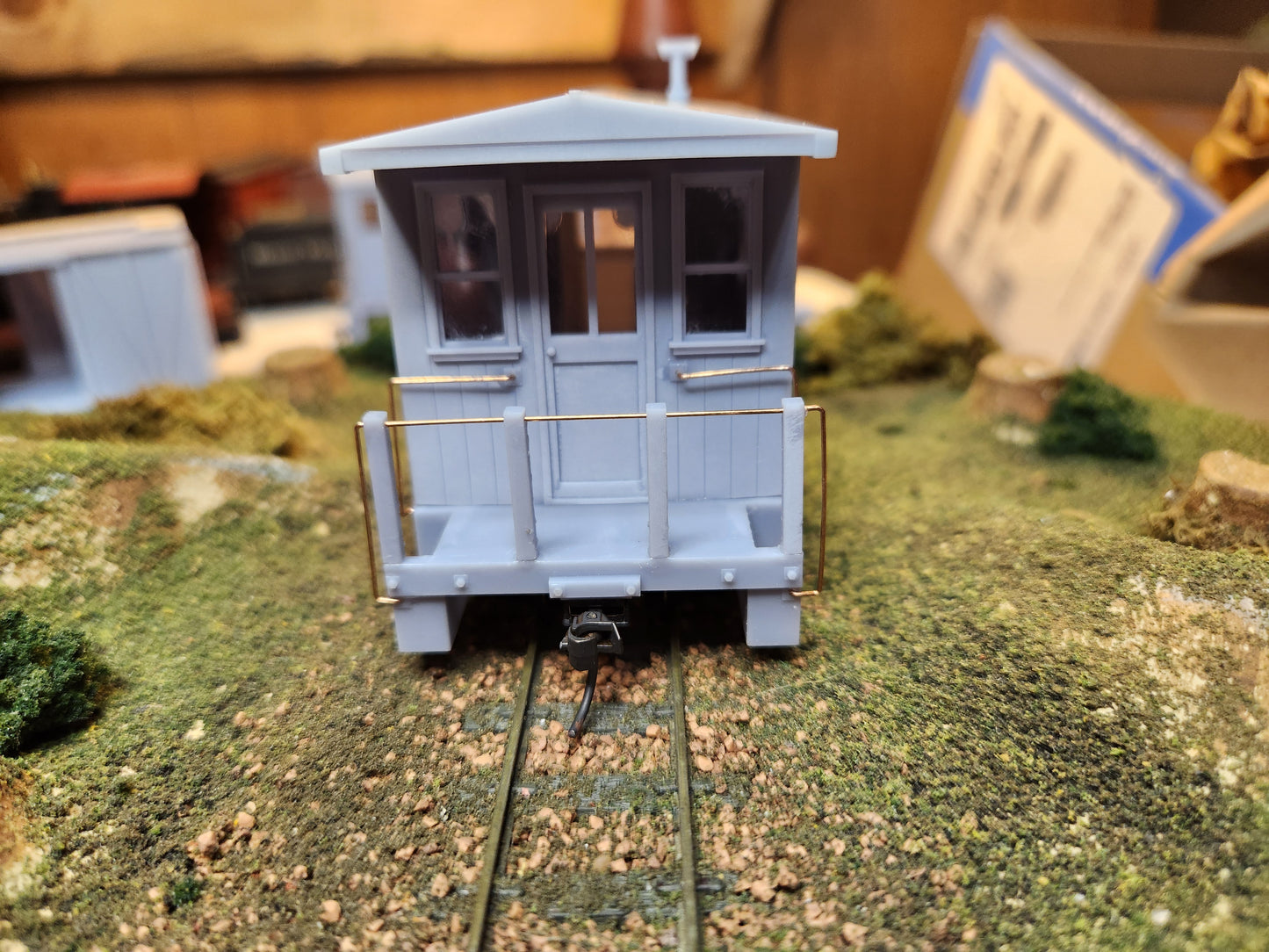 On30 3D Printed Short Baggage Car Kit With Round Roof