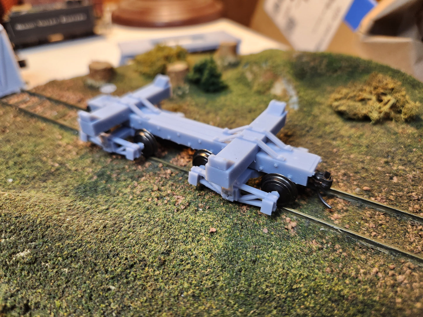 On30 3D Printed 16ft Skeleton Log Cars with trucks(Set of 2)