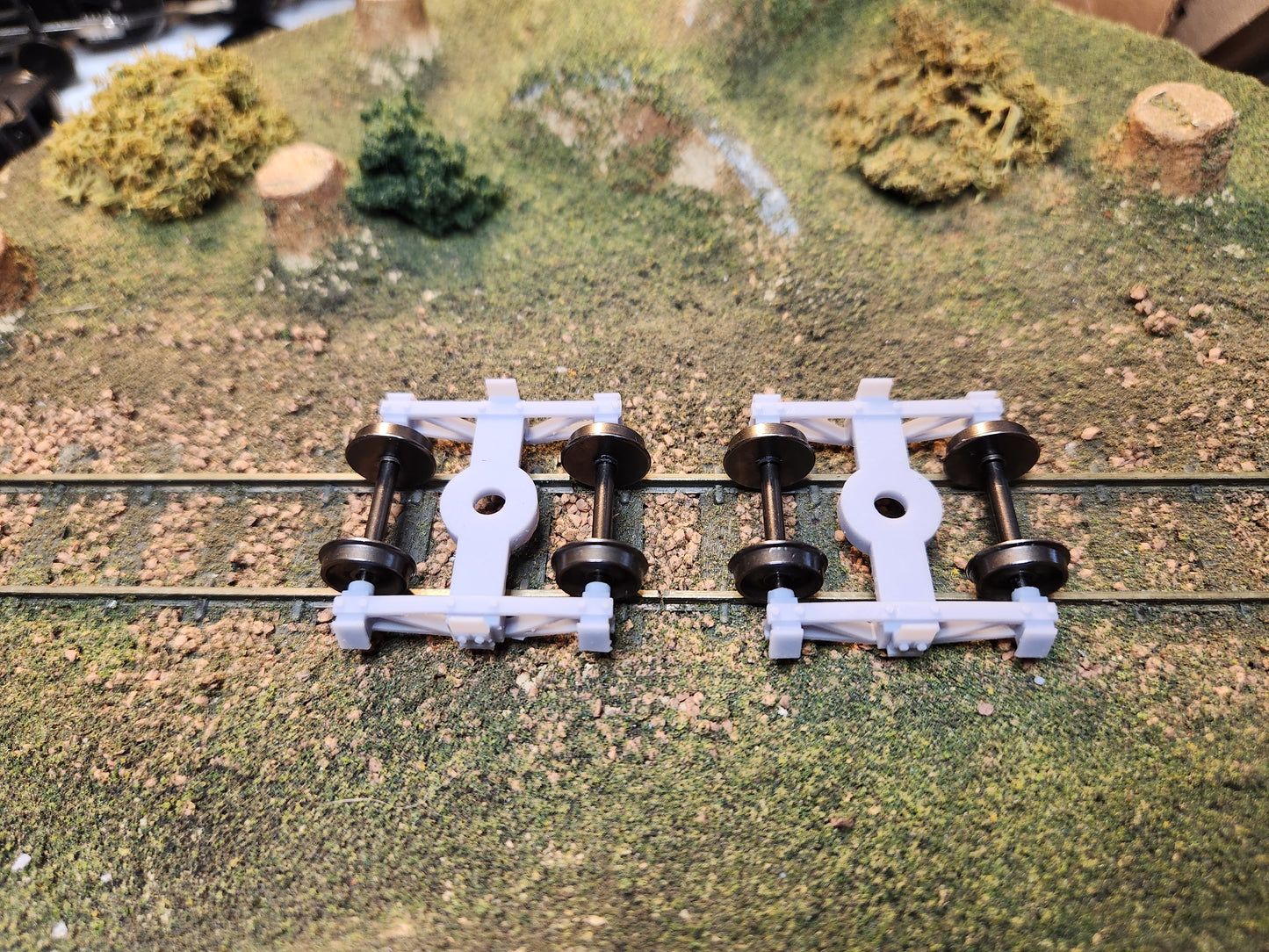 On30 3D Printed Low Archbar Trucks with 20" Metal Wheels