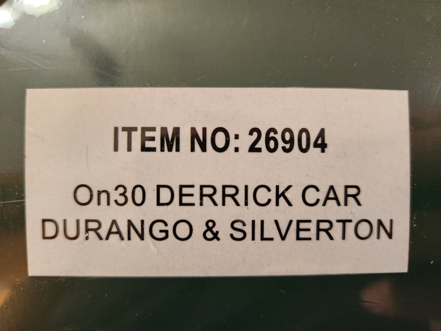 Bachmann On30 Derrick Car Durango and Silverton 26904