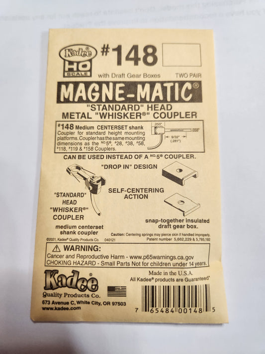 Kadee #148 couplers with draft gear boxes