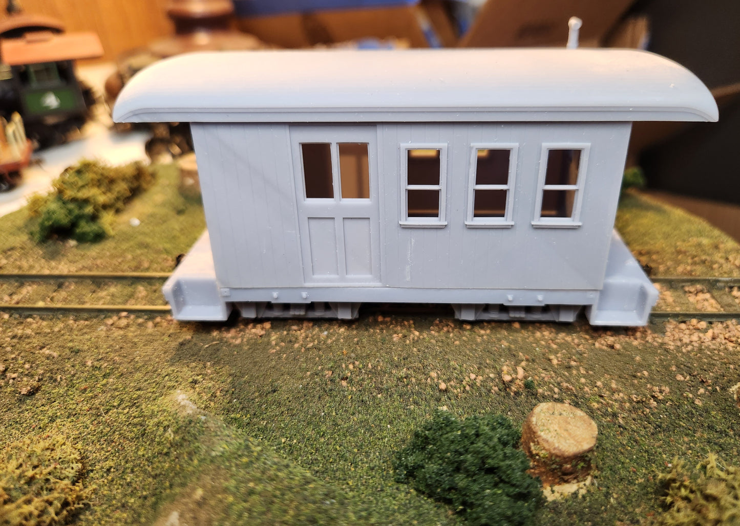 On30 3D Printed Short Combine Kit With Round Roof