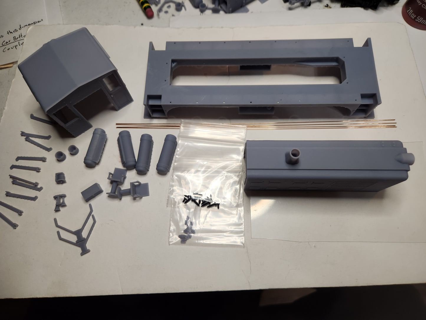On30 Freelance End Cab Switcher Kit 3D printed For Athearn SW7 Mechanism