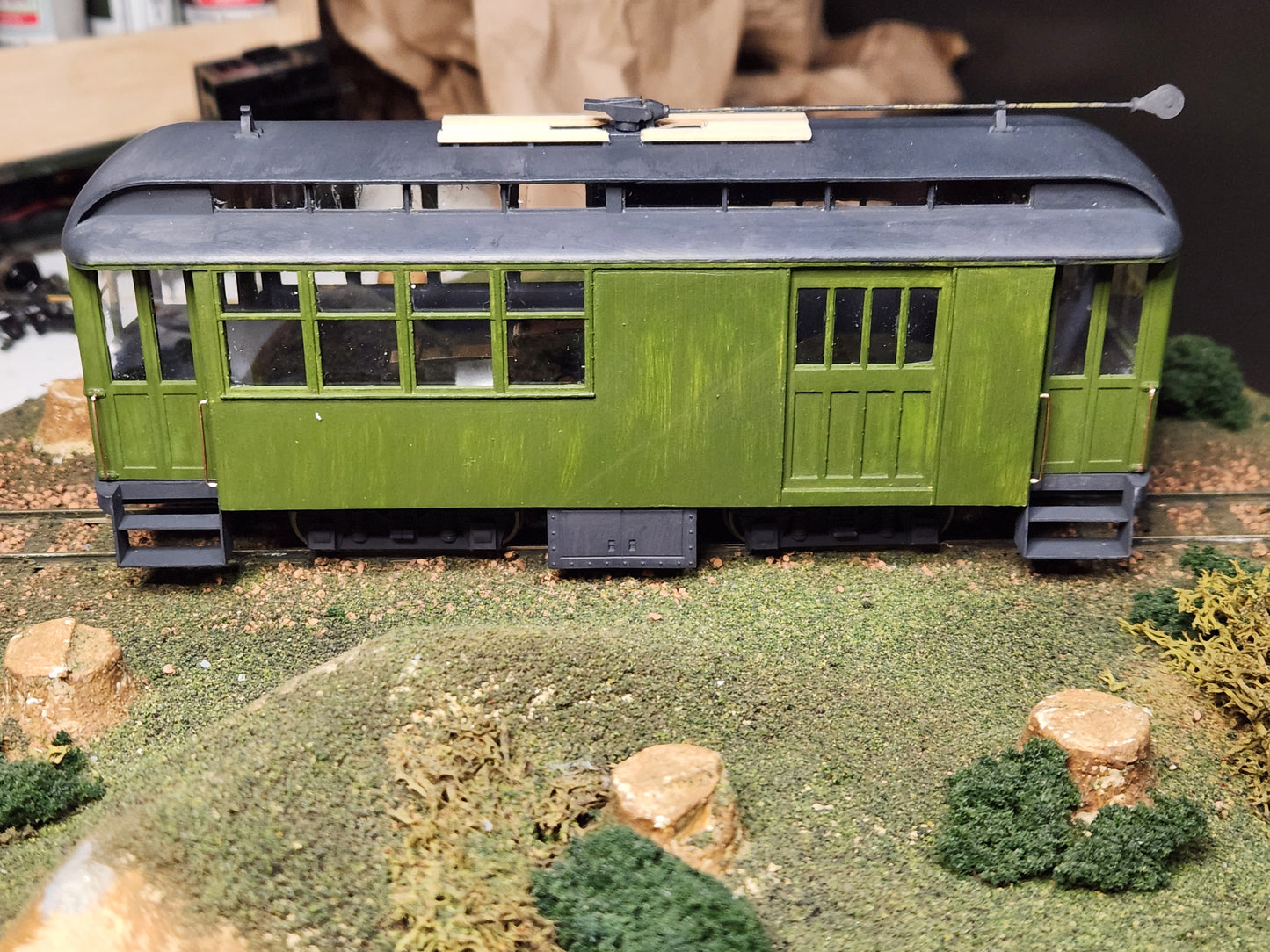 On30 SF&C #10 Streetcar Kit 3D printed For Athearn SW7 Mechanism