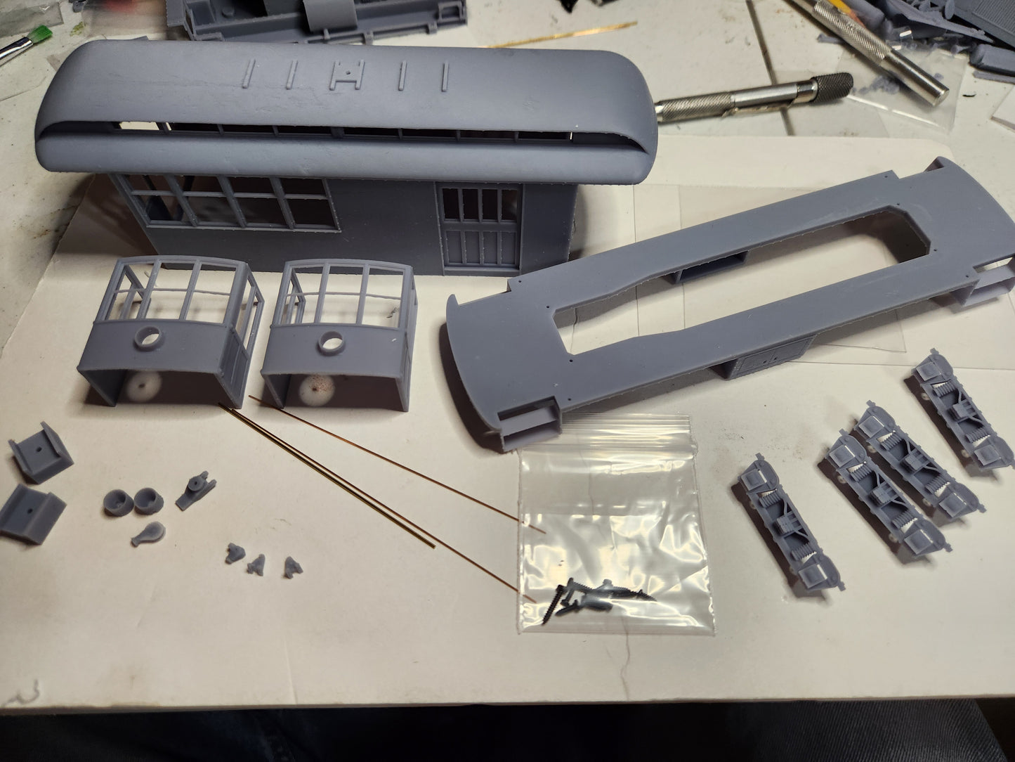 On30 SF&C #10 Streetcar Kit 3D printed For Athearn SW7 Mechanism