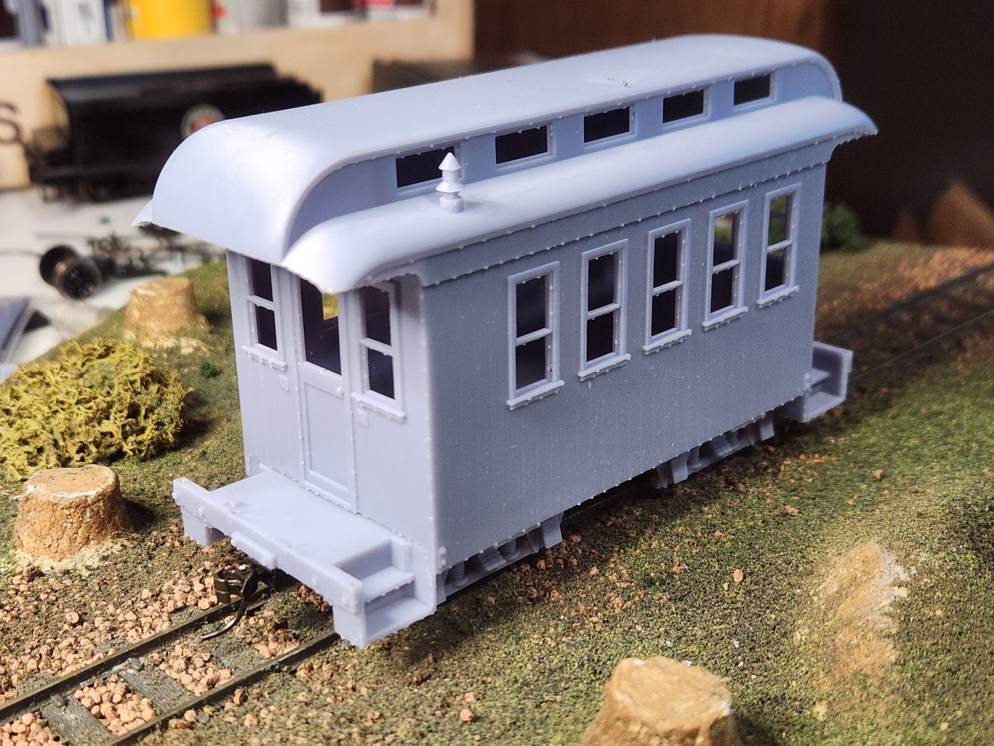 On30 3D Printed Short Coach Kit With Clerestory Roof
