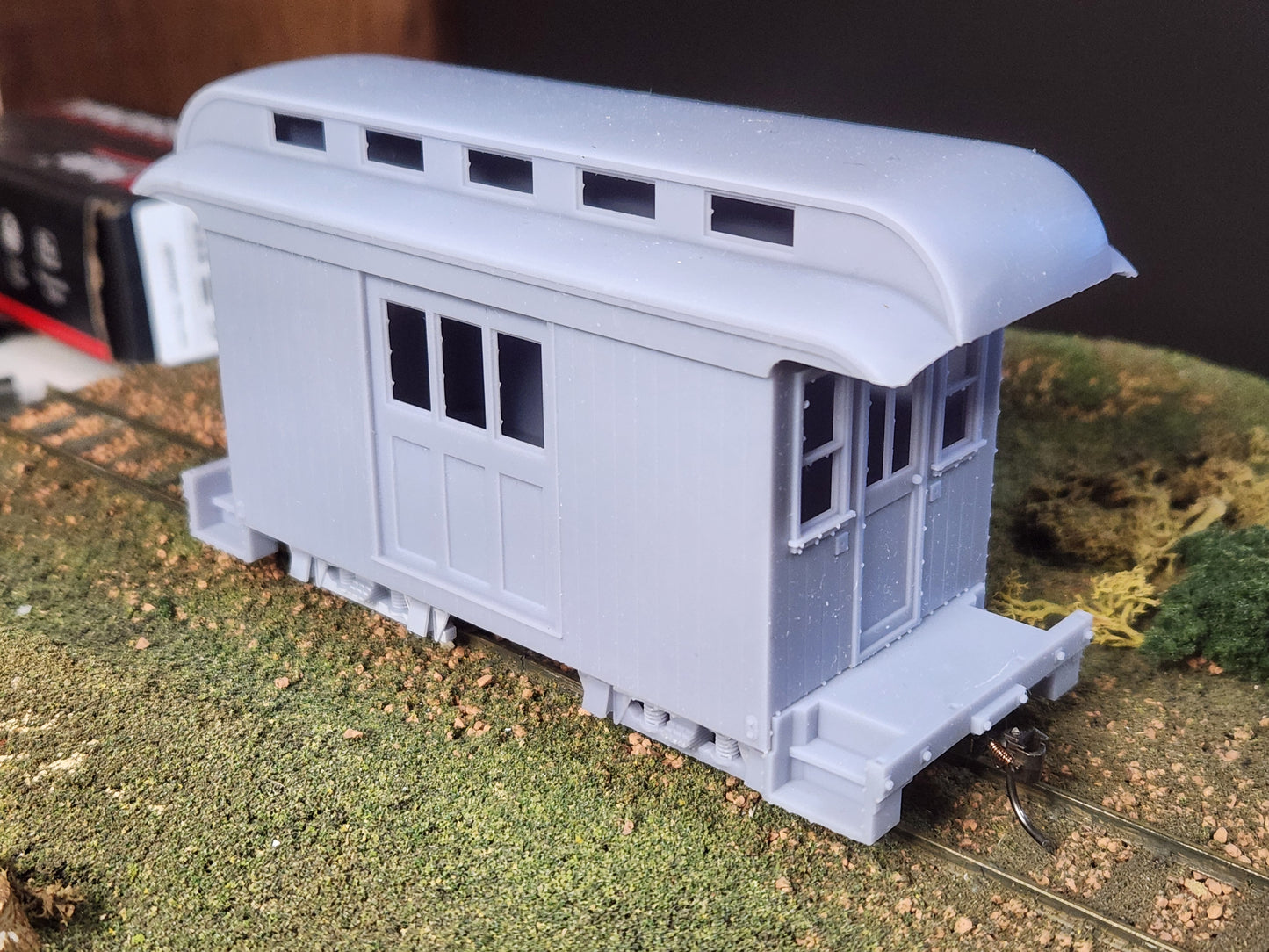 On30 3D Printed Short Baggage Car Kit With Clerestory Roof