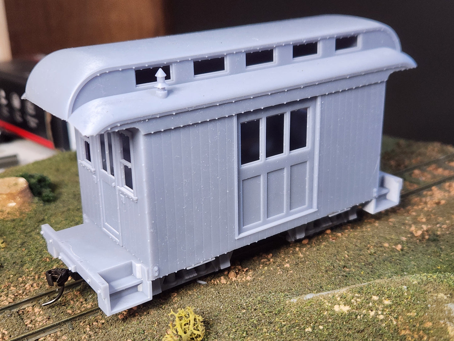 On30 3D Printed Short Baggage Car Kit With Clerestory Roof