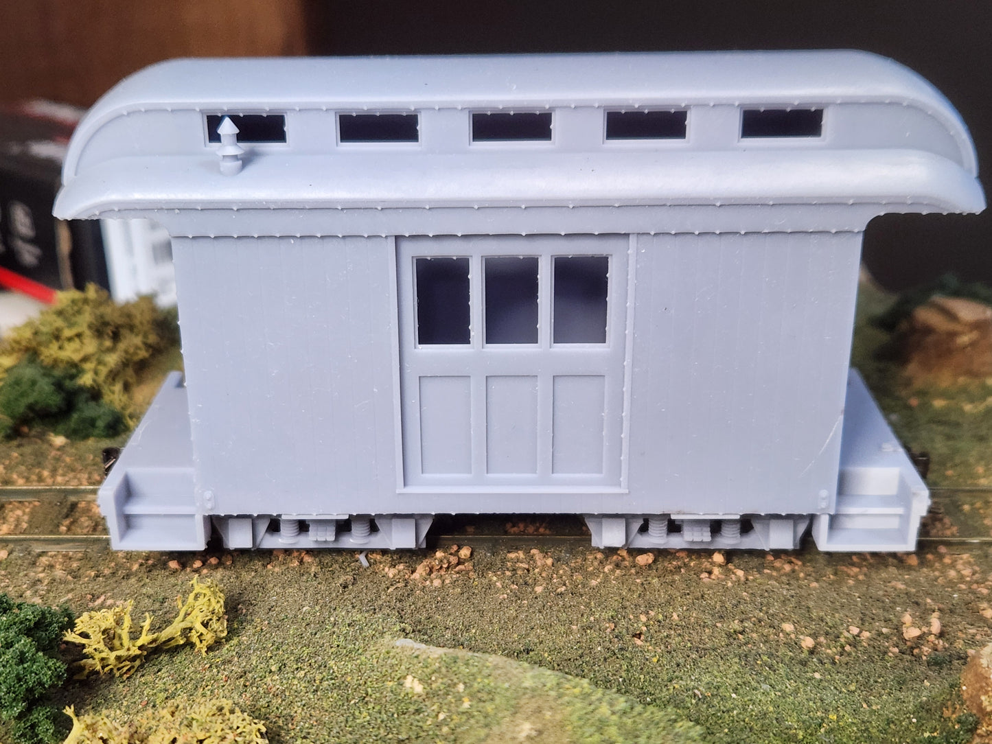 On30 3D Printed Short Baggage Car Kit With Clerestory Roof