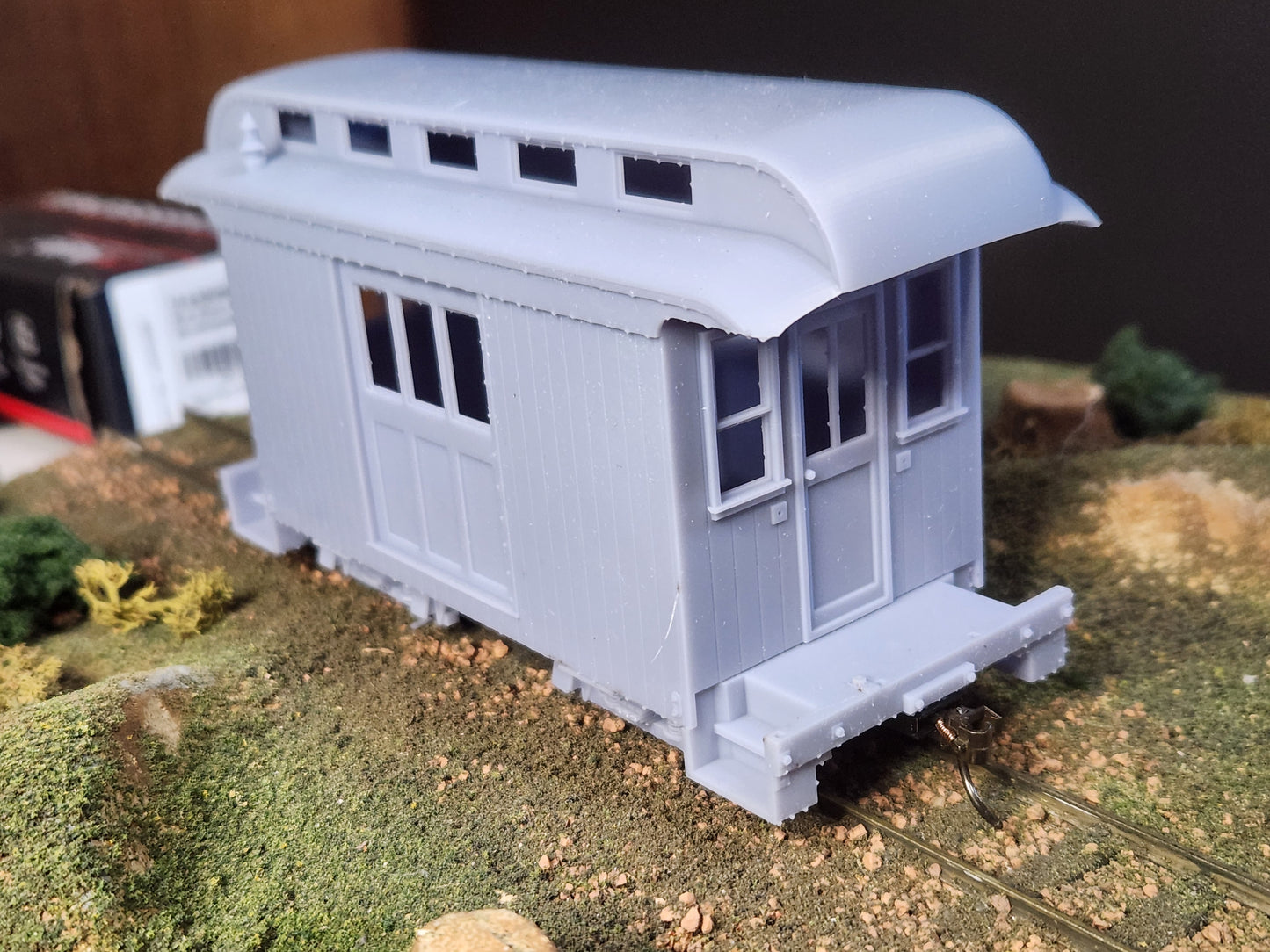 On30 3D Printed Short Baggage Car Kit With Clerestory Roof