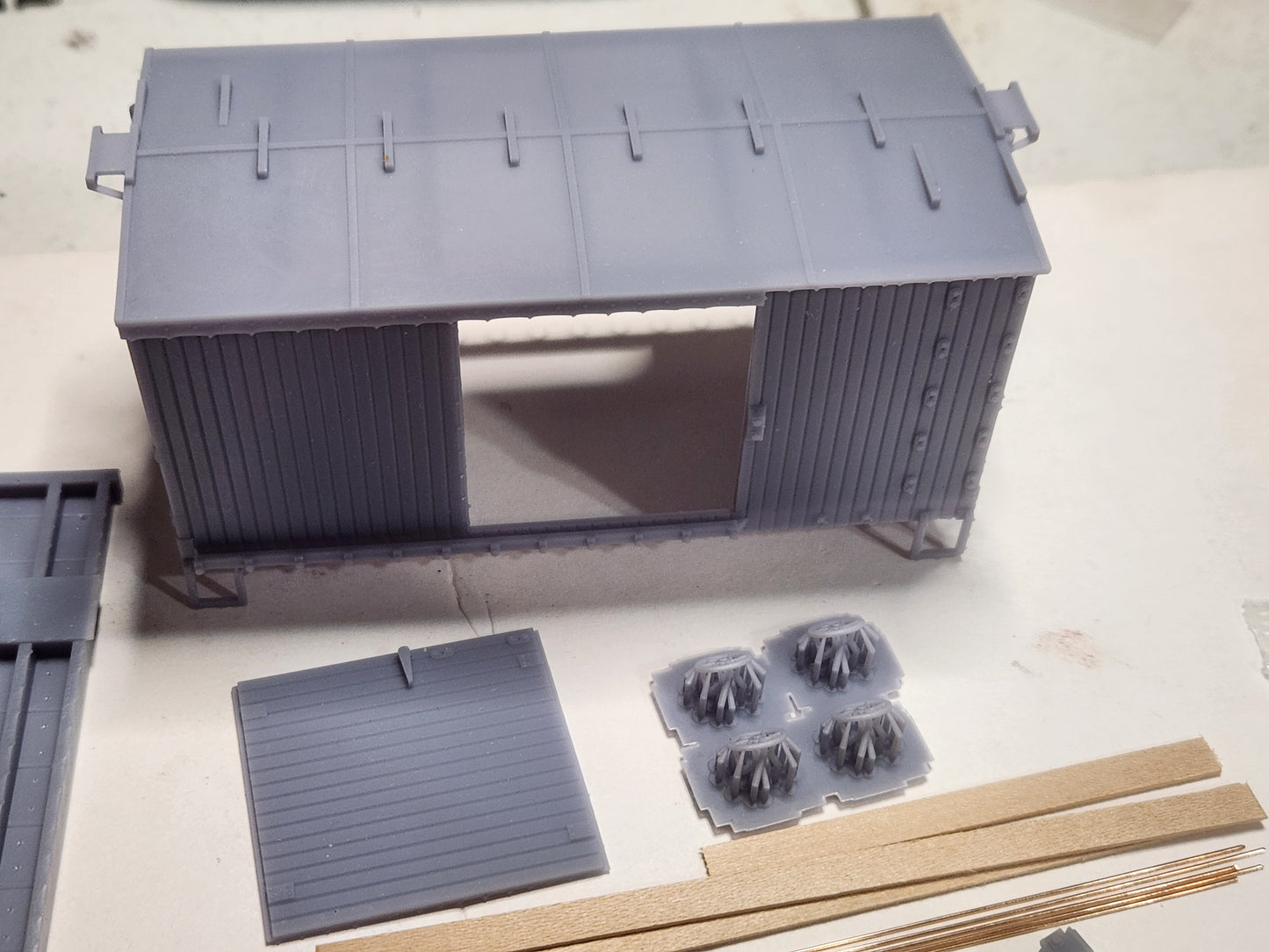 On30 3D Printed 16ft Stock Car Kit with trucks