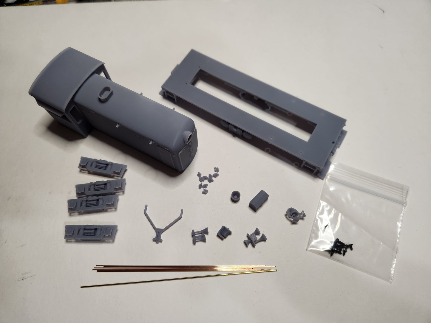 On30 Davenport End Cab Switcher Kit 3D printed For Bachmann HO single motor 44 Tonner Mechanism