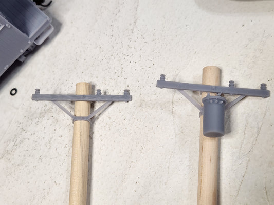 O scale 3D Printed Utility pole kit with transformer