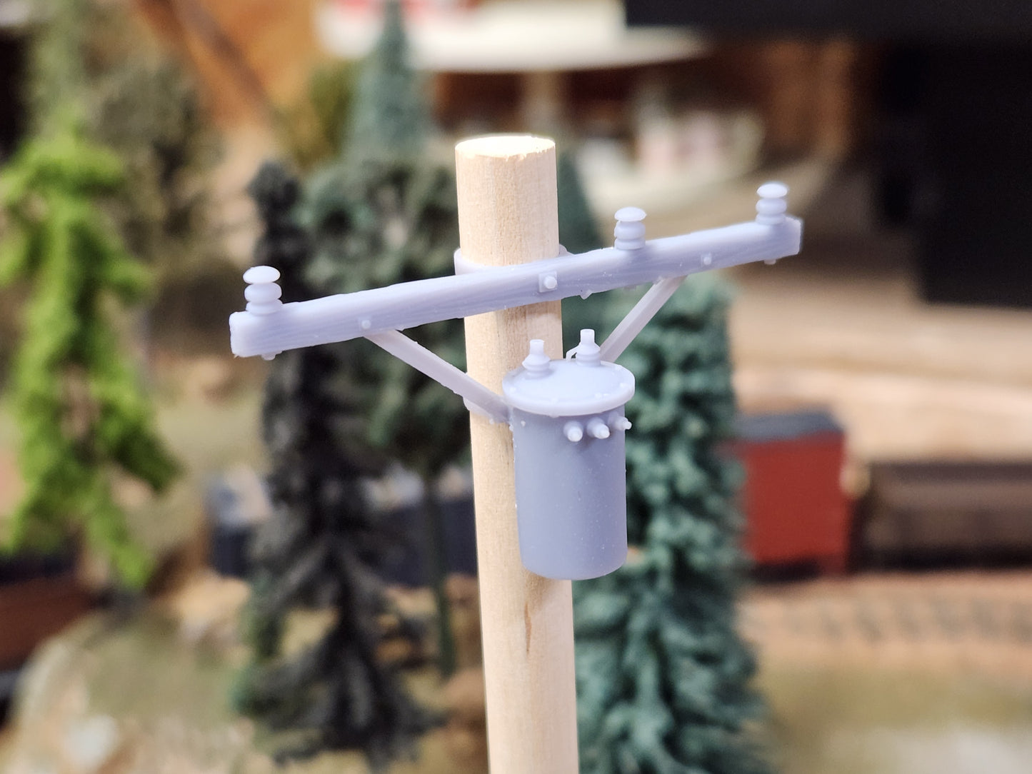O scale 3D Printed Utility pole kit with transformer