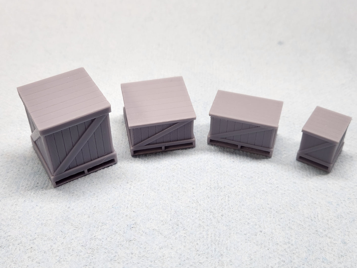 O scale 3D Printed Wood crate set 4pcs