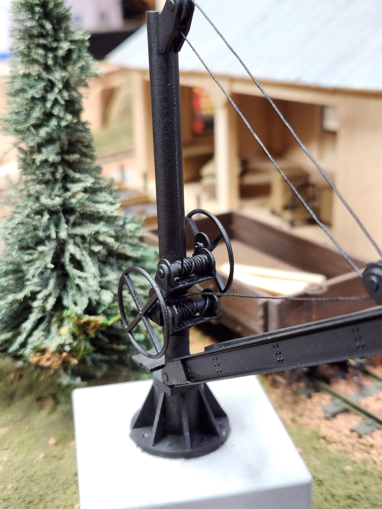 O scale 3D Printed Freight Depot Jib Crane