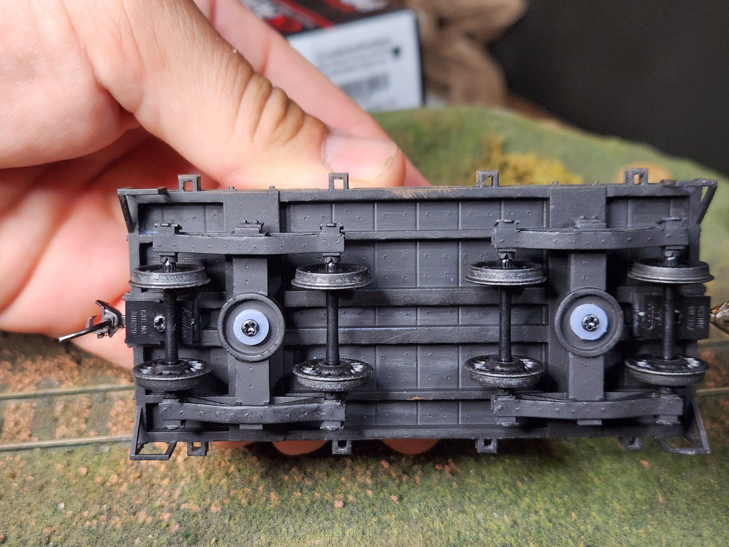 On30 3D Printed 16ft Flat Car With Wood Crate Load