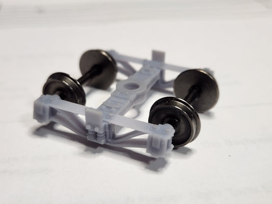 On30 3D Printed Low Archbar Trucks With Metal Wheel Sets